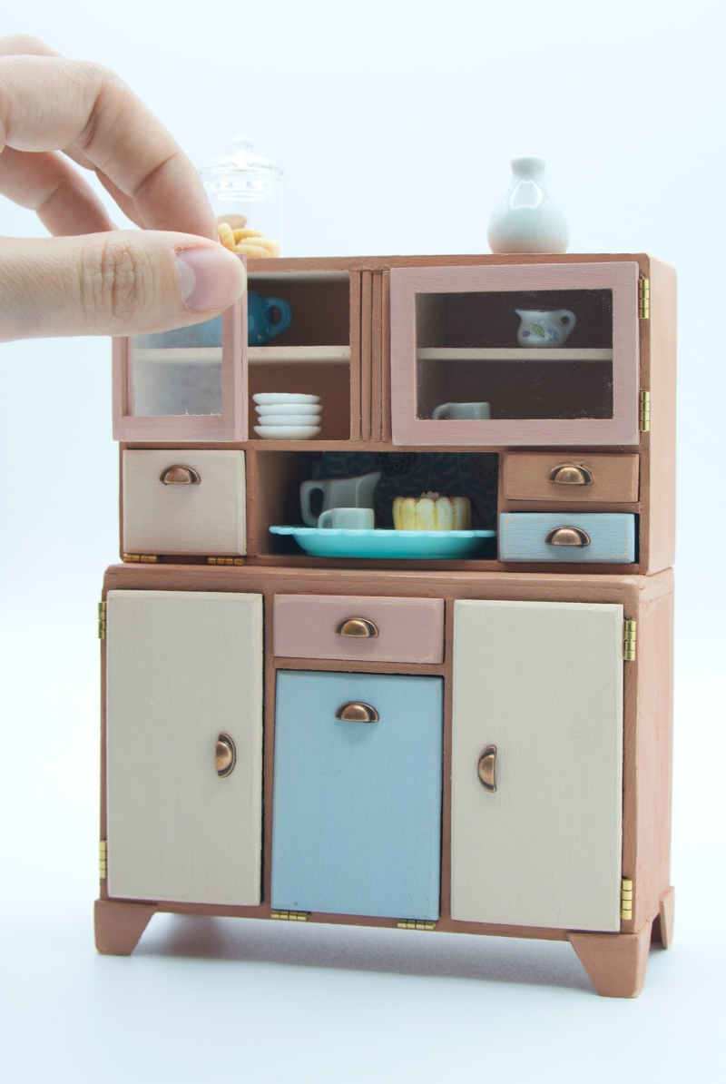 Miniature Cupboard Vintage Style